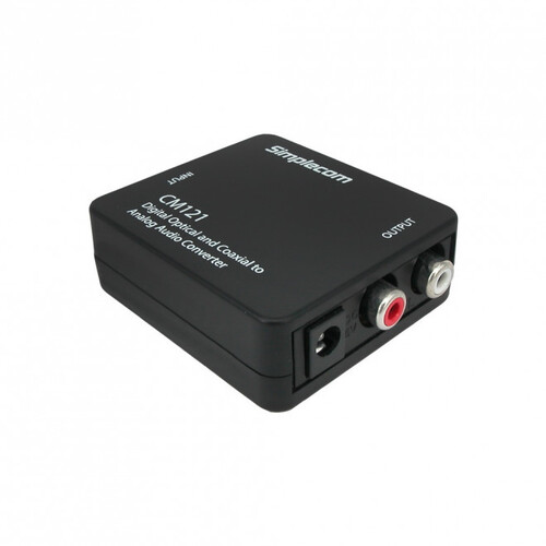 Simplecom Male Digital Optical Toslink/Coaxial to Female RCA Converter