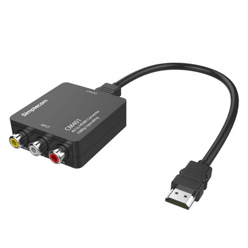 Simplecom CM401 Composite AV CVBS 3RCA to HDMI Video Converter 1080P