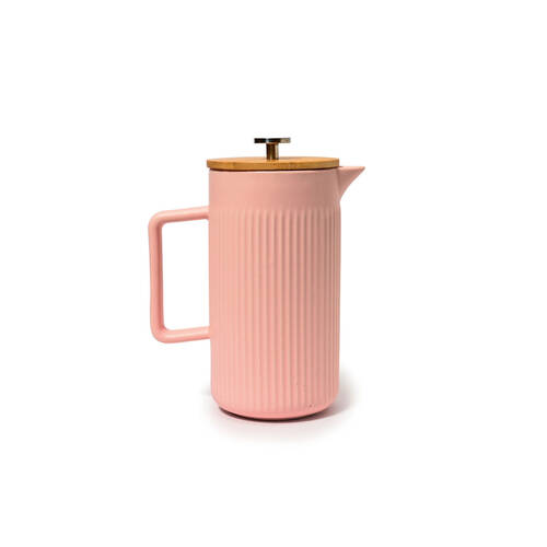 Coffee Culture Ceramic French Press Maker Manual Plunger 1.25L Coral Pink