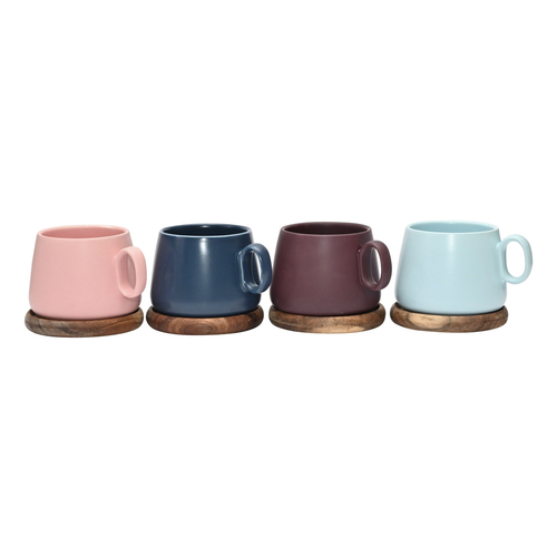 4pc Coffee Culture 250ml Coffee & Tea Mug w/ Coasters