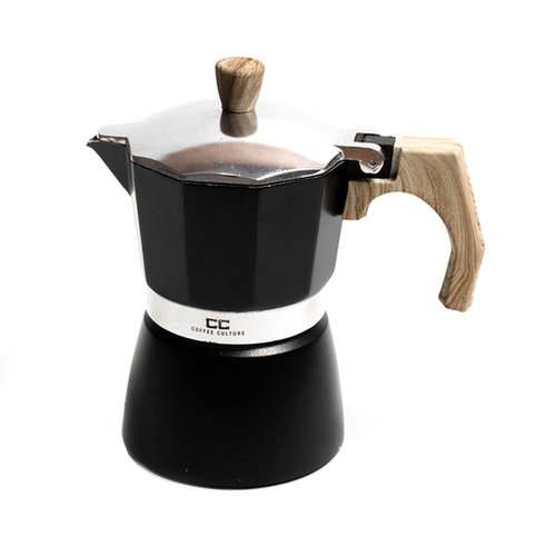 Coffee Culture 3 Cup 30ml Stove Top Coffee Maker Black