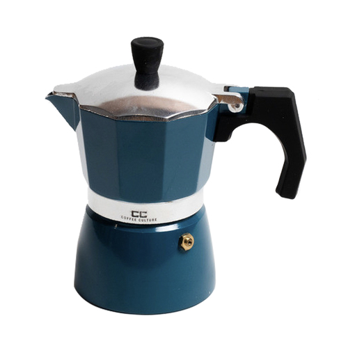 Coffee Culture 3-Cup Stovetop 14cm Coffee Maker - Blue