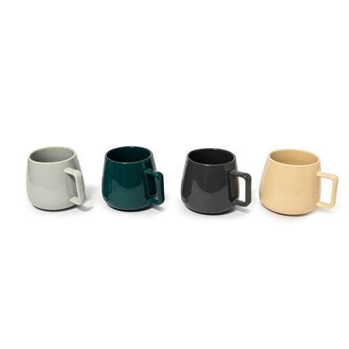 4pc Coffee Culture Ceramic Hot/Cold Beverage 400ml Mugs Gloss Finish