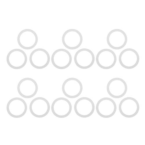 6x 3pc Coffee Culture 3-Cup Silicone Gasket For Stovetop Espresso Cup - White