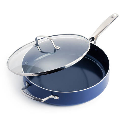 Blue Diamond Cvd 30cm/4.8L Skillet with Helper Hand Non-Stick Cooking Pan