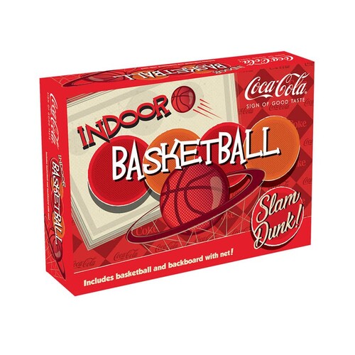 Coca-Cola Slam Dunk Indoor Basketball w/ Backboard/Net Kids 13+