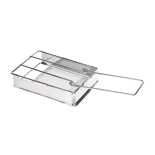Cockatoo Camping 29cm Stainless Steel Folding Gauze Toaster - Silver