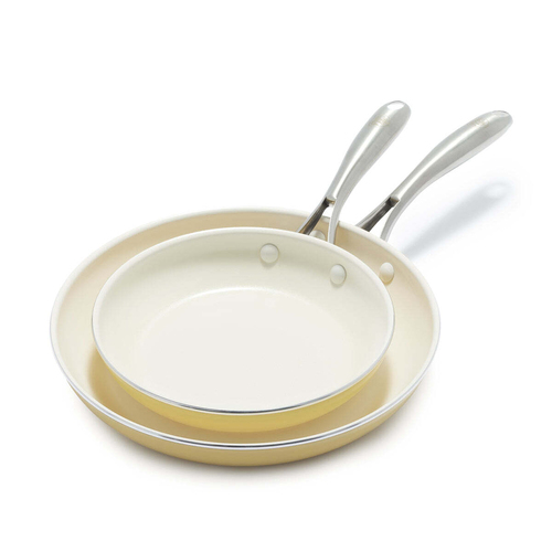 2pc GreenLife Porpoise Frypan Set Home Kitchen Cookware