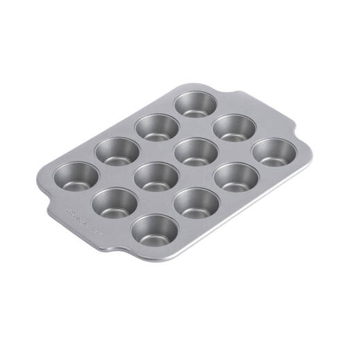 12pc KitchenAid Mini Round Cake Aluminised Steel Pan Grey