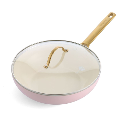 GreenPan Padova Pink Covered wok 28cm/3.7L Home Kitchen Cookware