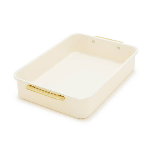 Greenpan Reserve Retangular Cakepan Ceramic Non-Stick Baking Pan Cream White