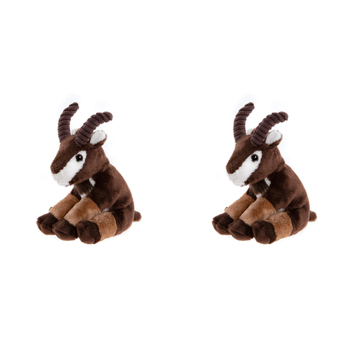 2PK Charlie Bears Cuddle Cub Mountain Goat Kids Soft Play Toy 0m+ - Brown