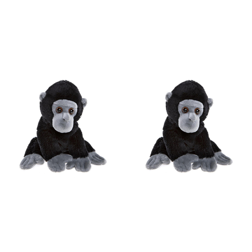 2PK Charlie Bears Cuddle Cub Gorilla Kids Soft Play Toy 0m+ - Black