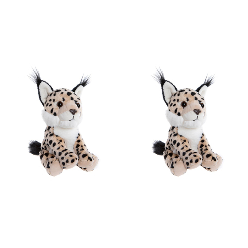 2PK Charlie Bears Cuddle Cub Lynx Kids Soft Play Toy 0m+