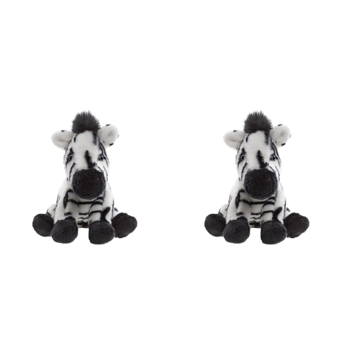 2PK Charlie Bears Cuddle Cub Zebra Kids Soft Play Toy 0m+ Black/White