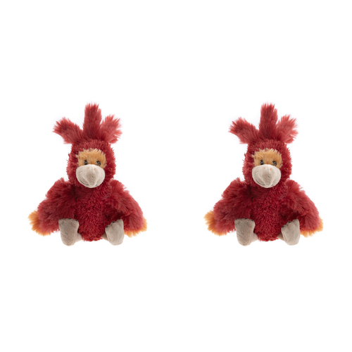 2PK Charlie Bears Cuddle Cub Firebird Kids Soft Play Toy 0m+ - Red