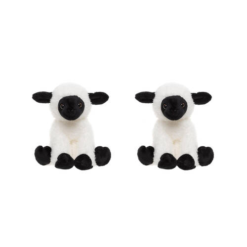 2PK Charlie Bears Kids Plush Toy Lamb Cuddle Club Collection 0Y+ White