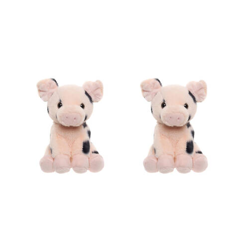 2PK Charlie Bears Kids Plush Toy Spotted Pig Cuddle Club Collection 0Y+ Pink;