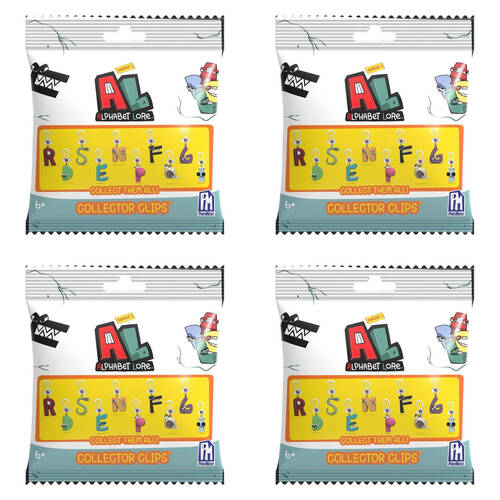 4PK Alphabet Lore - Collector Clips Series 1 - Assorted 6y+