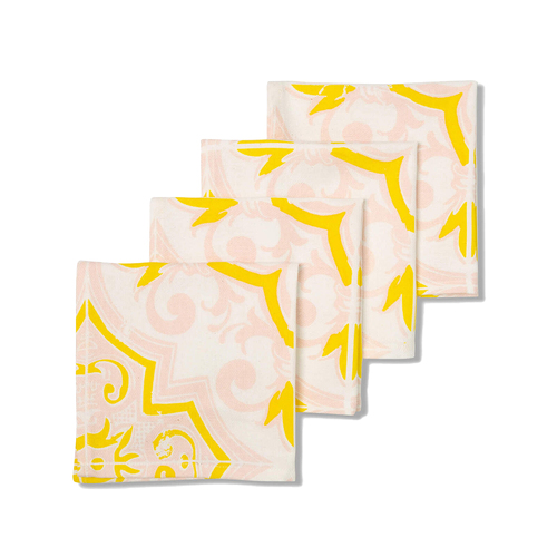 4pc Rayell Nanny 40x40cm Cotton Napkin Cloth - Yellow