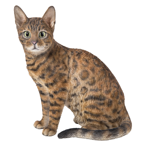 Northcote Pottery 30cm Bengal Cat Resin Garden Ornament Decor