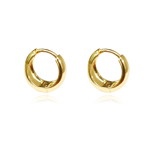 Culturesse Olga 11mm Dainty Sleeper Earrings - Gold Vermeil