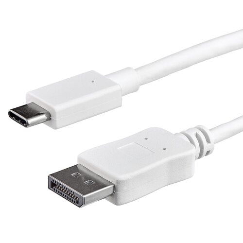Star Tech 1m USB-C to DisplayPort Cable - USB C to DP Adapter - White