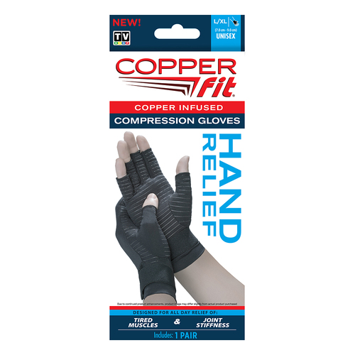Copper Fit Muscle And Joint Support Compression Gloves - Small/Medium