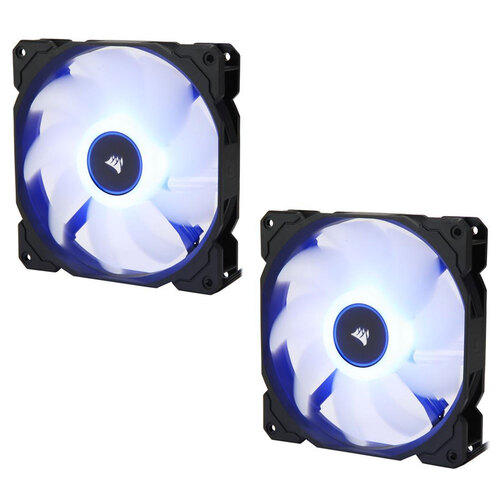 2PK Corsair Air Flow AF140 140mm Low Noise LED Cooling Fan for PC Case - Blue