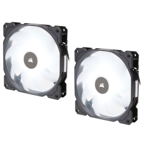 2PK Corsair Air Flow AF140 140mm Low Noise LED Cooling Fan for PC Case - White