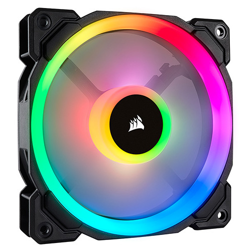Corsair Dual Light Loop LL120 RGB LED 120mm PWM Cooling Fan for Gaming PC Case