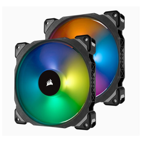 2PK Corsair ML140 PRO RGB 140mm Magnetic Cooling Fan f/ PC Case