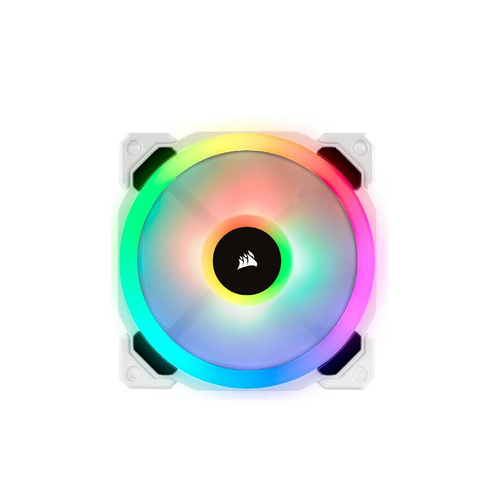 Corsair Dual Light Loop LL120 RGB 120mm Cooling Fan for Gaming PC Case - White