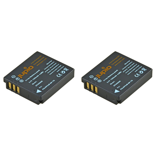2PK Jupio Li-Ion 3.7V 1250mAh Battery For Fuji NP-70 Camera