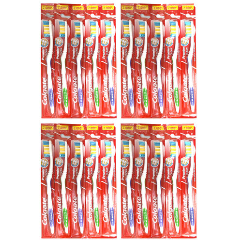 4x 5PK Colgate Premier Clean Toothbrush Value Pack