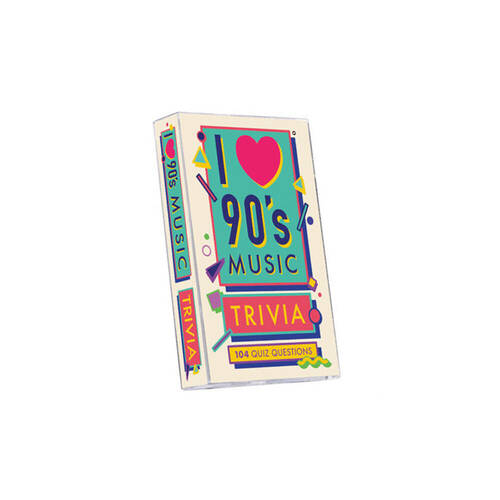 Aquarius I Love 90's Music Lovers Trivia Card Game 10x6cm 12y+