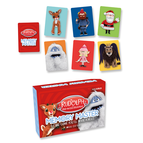 Aquarius Memory Master Card Game Rudolph The Red Nosed Reindeer 4-Player 6+