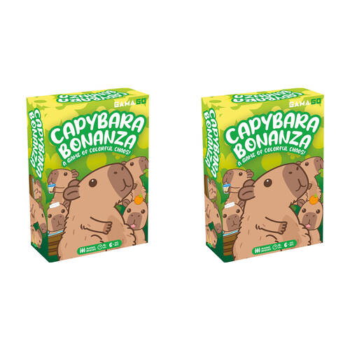 2PK Aquarius Capybara Bonanza Novelty Card Game Suitable For 1-3 Players 6Y+
