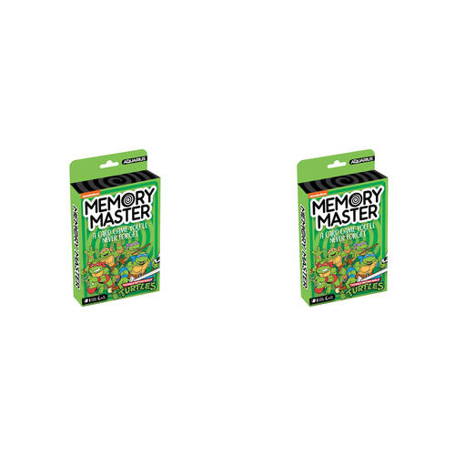 2PK Aquarius TMNT Memory Master Memory Card Game 17x12cm - Green 6y+
