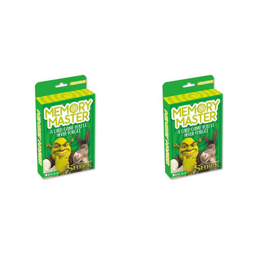 2PK Aquarius Shrek Memory Master Memory Card Game 17x12cm - Green 6y+