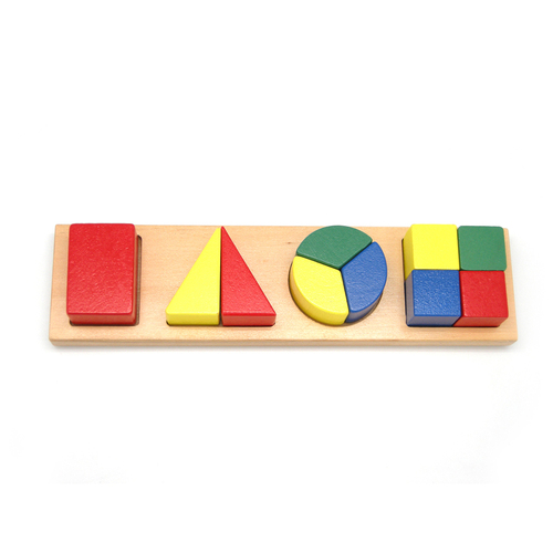 Kaper Kidz 24cm Wooden Shape/Toy & Fraction Toddler Puzzle 18m+