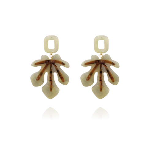 Culturesse Forever Green 95mm Statement Earrings For Pierced Ears - Pistachio