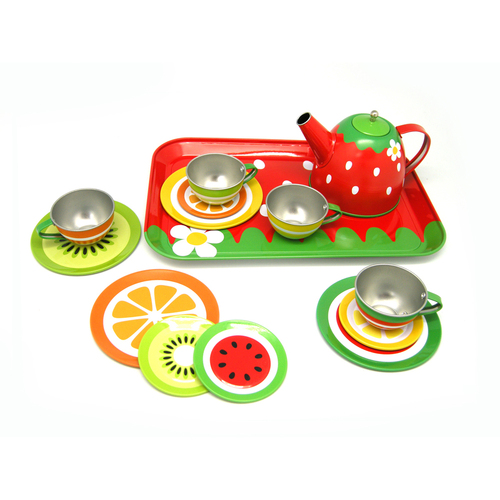 Kaper Kidz Fruit Tin Tea Set 15Pcs