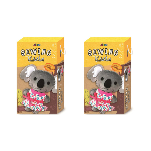 2PK Avenir Sewing Fabric/Yarn Koala Creative Kids Art/Craft Kit Toy 6y+