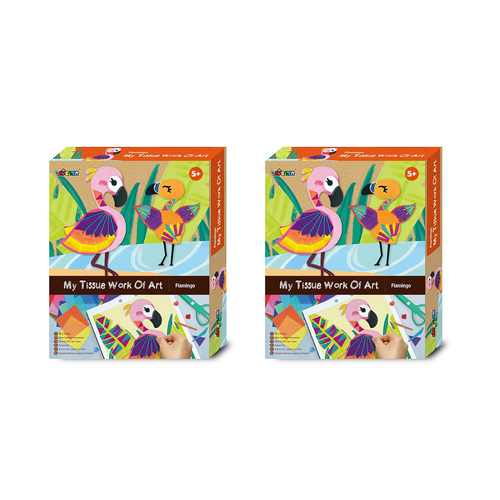 2PK Avenir Tissue Art Flamingo Creative Art/Craft Kids 3y+