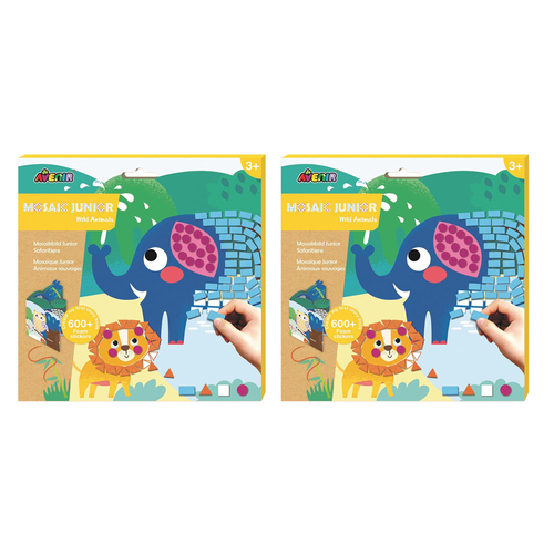2PK Avenir Mosaic Junior Wild Animals DIY Activity Kids/Children Toy 3y+