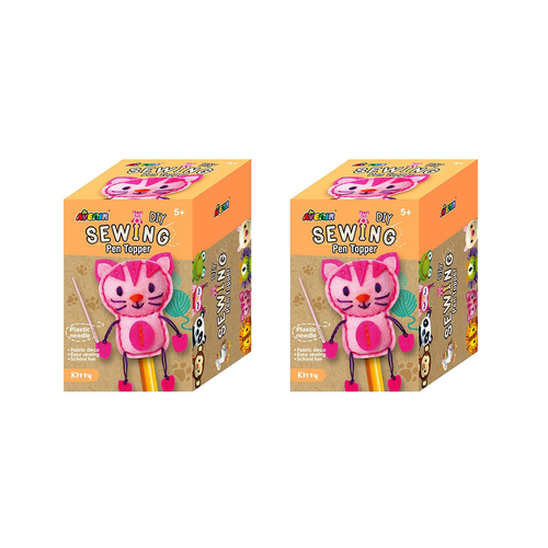 2PK Avenir Sewing Pen Topper Kitty Kids/Children Activity 5y+