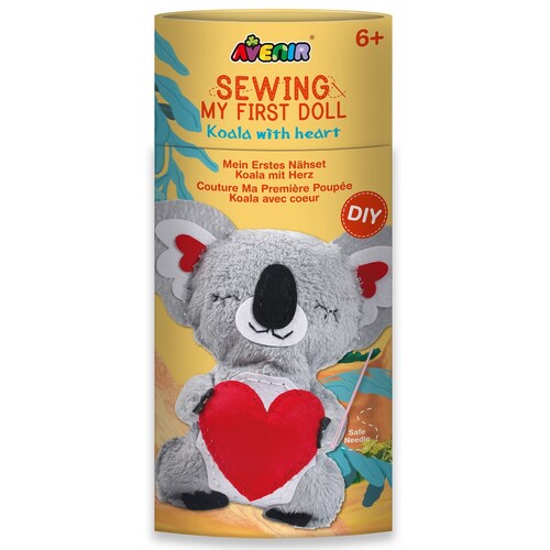Avenir Sewing My First Doll Koala w/ Heart Plush Toy 6y+