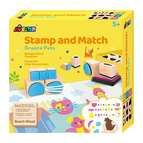 Avenir Stamp & Match Create Pet Kids/Toddler Activity 5y+