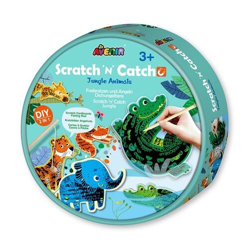 Avenir Scratch'n'Catch Jungle Animals Kids Activity Art 3y+